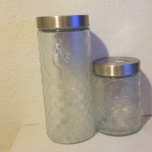 Rooster Canister Pair